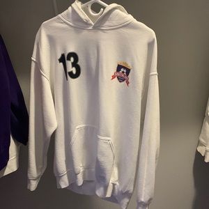White Soccer Hoodie